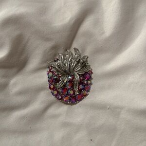 Avon Silver and Pink Brooch